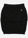 Women's ORB Logo Knit Bea Mini H Line Skirt Black - VIVIENNE WESTWOOD - BALAAN 2