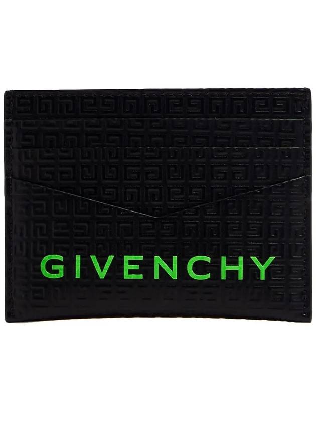 Micro 4G Leather Card Wallet Green Black - GIVENCHY - BALAAN 2