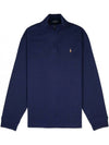 Embroidered Pony Logo Half Zip-Up Knit Top Navy - POLO RALPH LAUREN - BALAAN 2