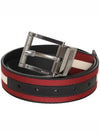 Logo Taylan 35MM Casual Reversible Belt Black Red - BALLY - BALAAN 2