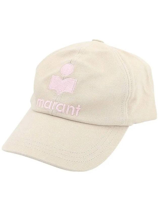 Tyron Logo Cotton Ball Cap Ecru Pink - ISABEL MARANT - BALAAN 2