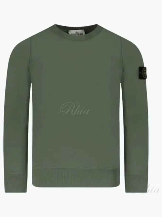 Wappen Patch Garment Dyed Sweatshirt Musk Green - STONE ISLAND - BALAAN 2