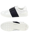 Men's Rockstud Banding Navy Block Sneakers White - VALENTINO - BALAAN 6