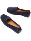 Women's City Gommino Suede Driving Shoes Navy - TOD'S - BALAAN 7