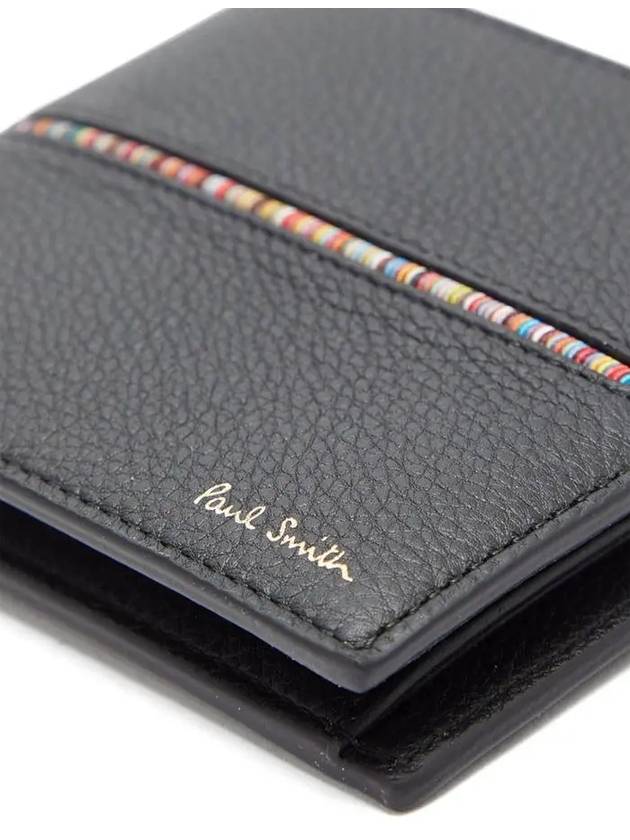 Artist Striped Edge Line Grain Leather Beefold Wallet Half Wallet - PAUL SMITH - BALAAN 4