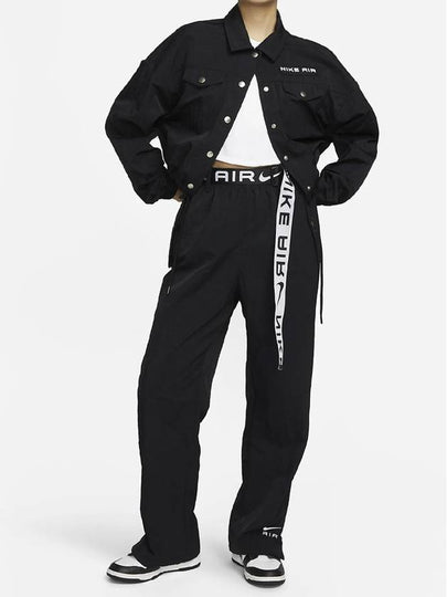 Air High Rise Woven Track Pants Black - NIKE - BALAAN 2