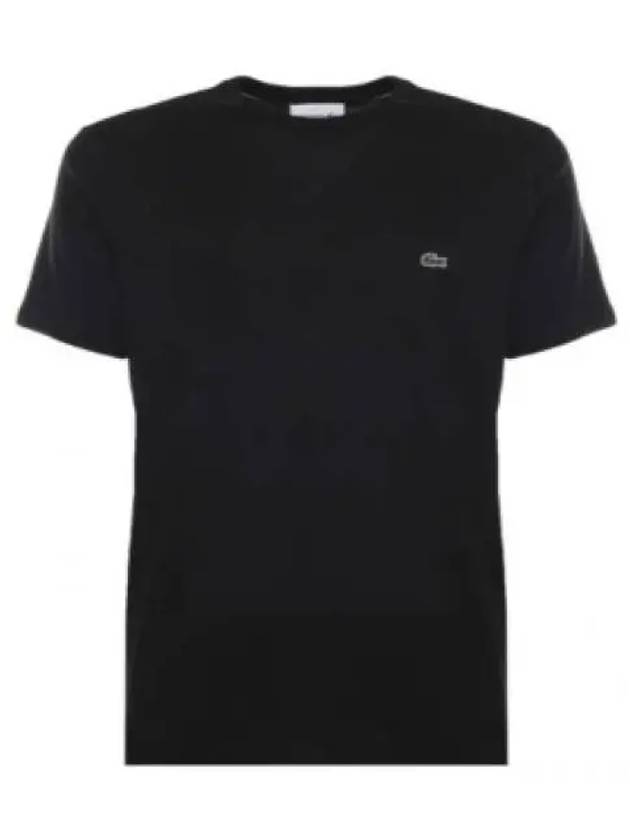 Crew Neck Pima Cotton Jersey Short Sleeve T-Shirt Black - LACOSTE - BALAAN 2