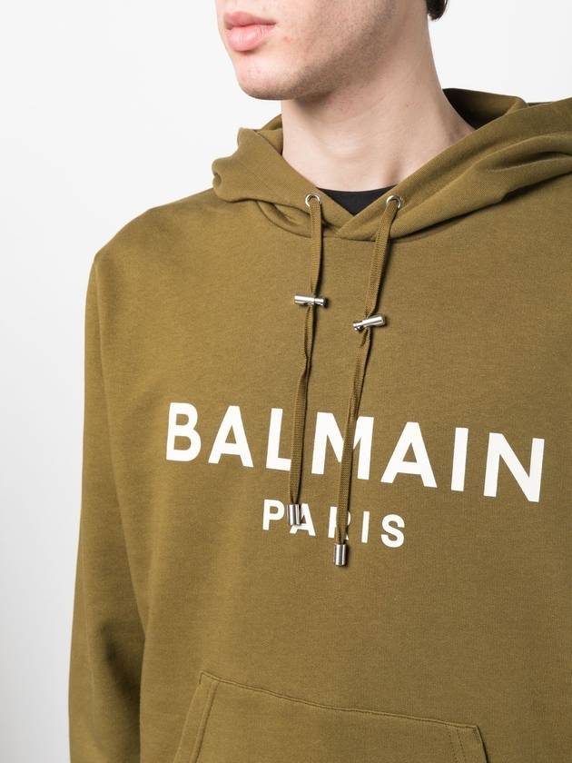 logo print drawstring hoodie AH1JR002BB65 - BALMAIN - BALAAN 5