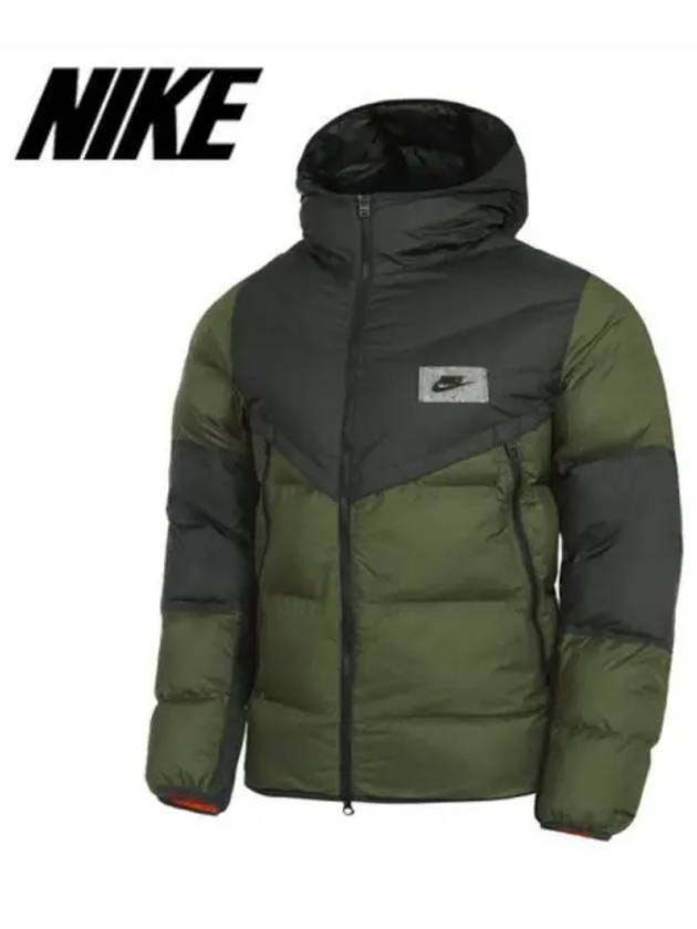 NSW Stormfit Windrunner Hooded Jacket Black Rough Green - NIKE - BALAAN 2