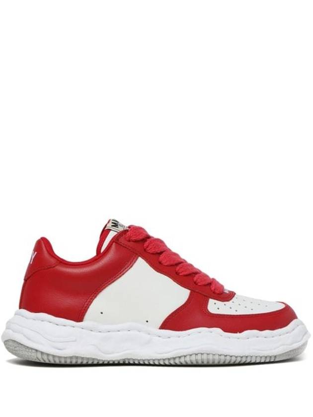 Wayne OG Sole Leather Low Top Sneakers Red White - MAISON MIHARA YASUHIRO - BALAAN 2