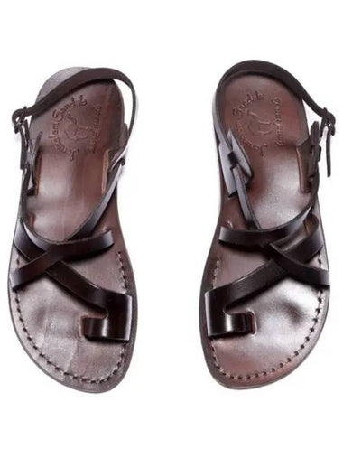 Sandals NO 6 THE GOOD SHEPHERD BUCKLE BROWN - JERUSALEM - BALAAN 1