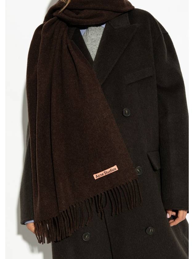 Acne Muffler Scarf Oversized Dark Brown Unisex CA0209 - ACNE STUDIOS - BALAAN 7