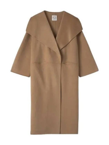 Signature Wool Cashmere Coat Camel - TOTEME - BALAAN 1