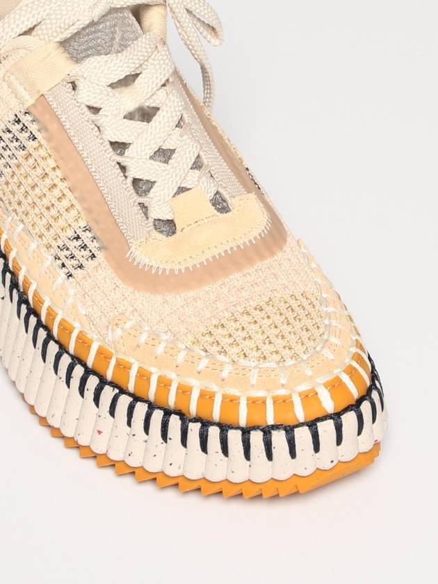 Nama Chlo&eacute; sneakers in recycled fabric and suede - CHLOE - BALAAN 4