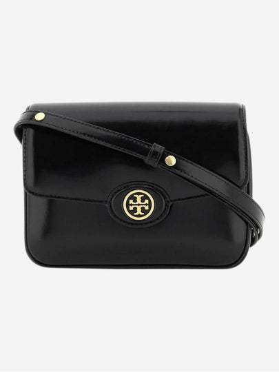 Robinson Spazzolato Convertible Logo Shoulder Bag Black - TORY BURCH - BALAAN 2