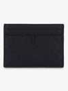 Checked Leather Card Wallet Black - BURBERRY - BALAAN 2