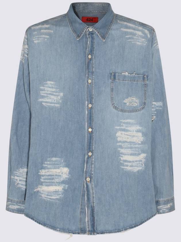 424 Blue Denim Jacket - 424 - BALAAN 1