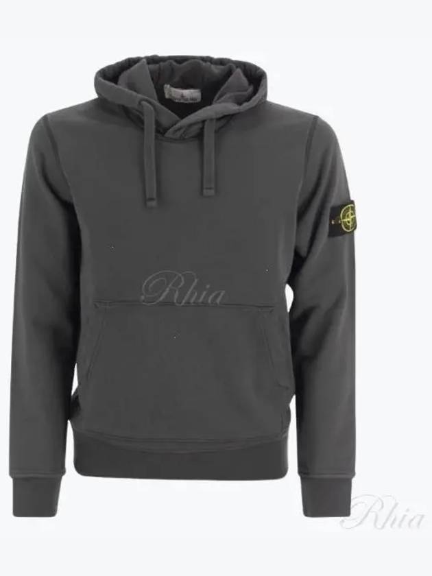 Wappen Patch Classic Fleece Hoodie Grey - STONE ISLAND - BALAAN 2