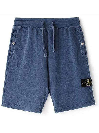 Wappen Patch Old Regular Fit Shorts Avio Blue - STONE ISLAND - BALAAN 2