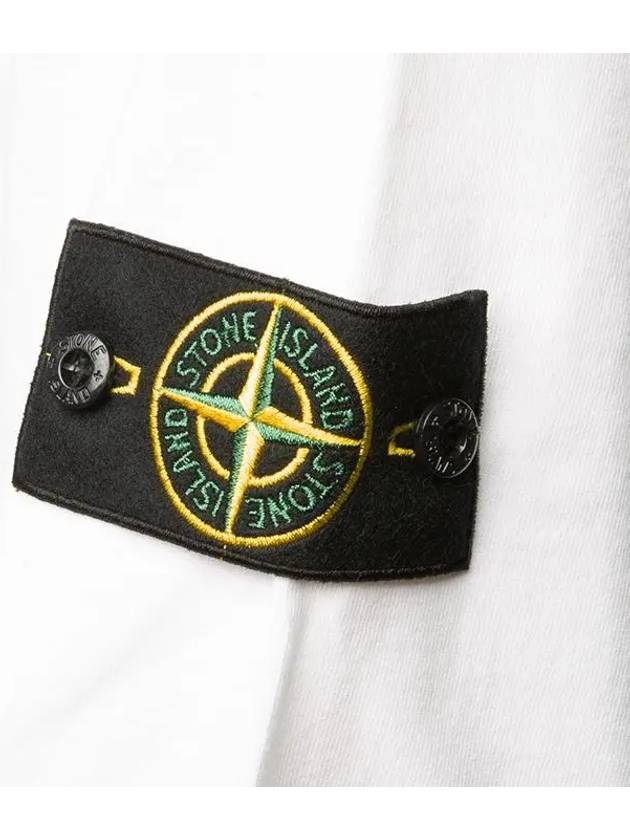 Waffen Patch Garment Dyed Heavy Cotton Sweatshirt White - STONE ISLAND - BALAAN 7