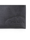 Prada 2NH005 2MB8 Black Saffiano Leather Engraved Logo Strap Clutch - PRADA - BALAAN 9