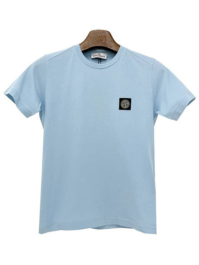 Kids 30/1 Cotton Jersey Short Sleeve T-Shirt Blue - STONE ISLAND - BALAAN 2