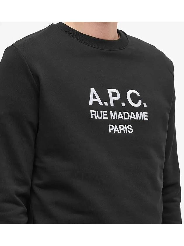 Rufus Embroidery Logo Sweatshirt Black - A.P.C. - BALAAN 6