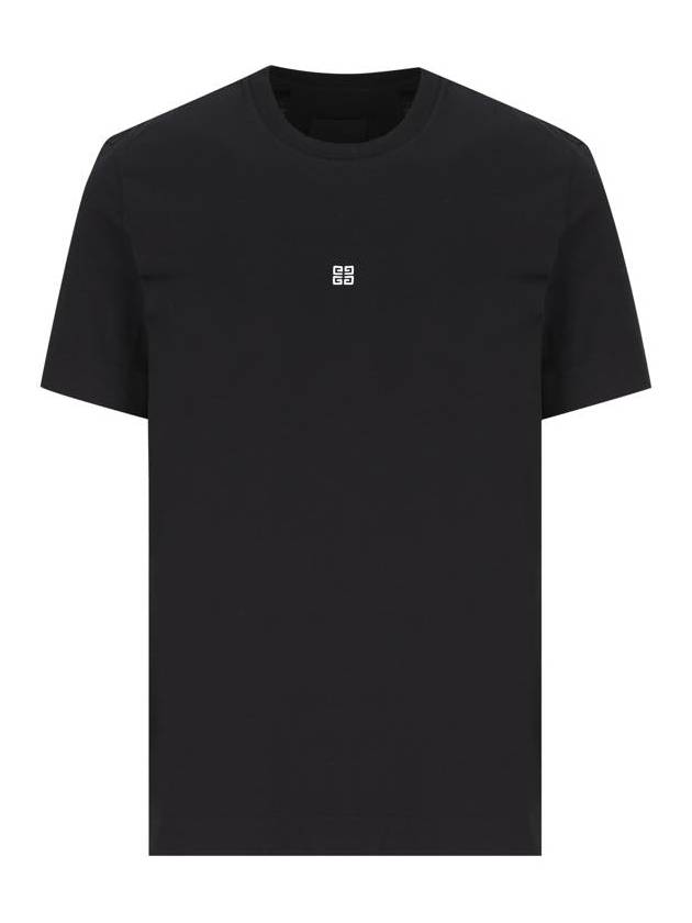 4G Logo Cotton Short Sleeve T-shirt Black - GIVENCHY - BALAAN 2