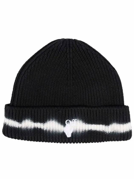 art logo knit beanie black - OFF WHITE - BALAAN 2