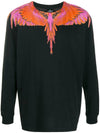 Wings Long Sleeve T-Shirt Black - MARCELO BURLON - BALAAN 1