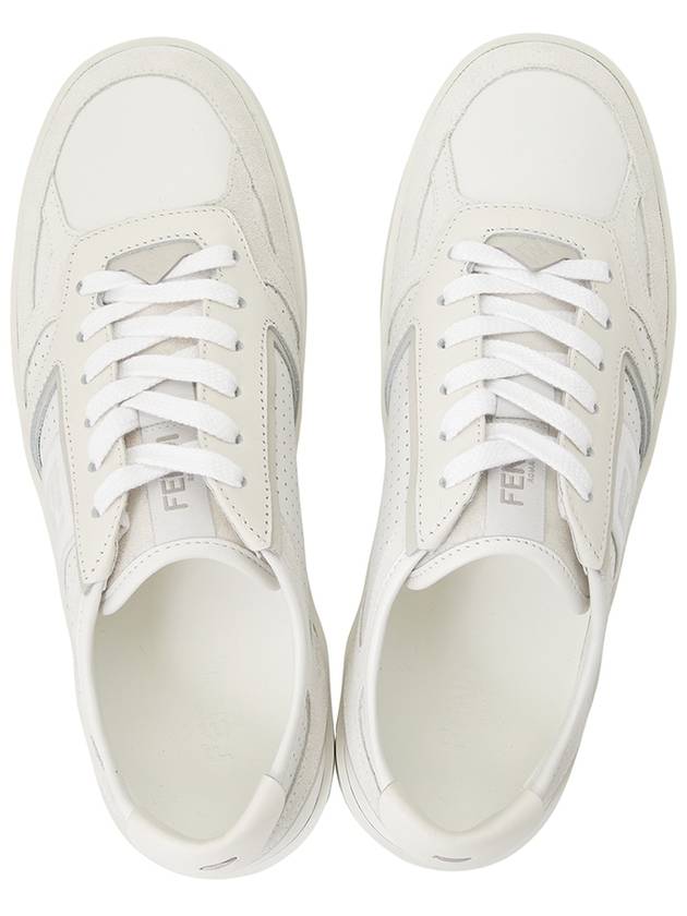 Step Leather Low Top Sneakers White - FENDI - BALAAN 3