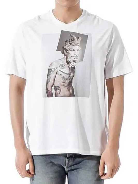 Tattoo Graphic Short Sleeve T-Shirt White - NEIL BARRETT - BALAAN 2