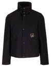 Metropolis Series HyST Stand Collar Zip Up Jacket Black - CP COMPANY - BALAAN 2