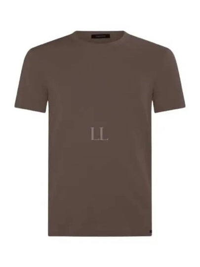 Cotton Crew Neck Short Sleeve T-Shirt Nude - TOM FORD - BALAAN 2