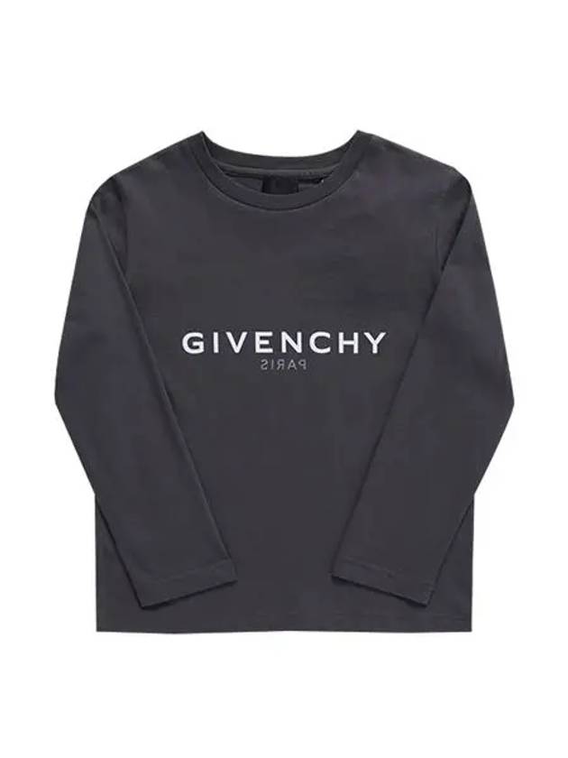 H25448 070 Archetype Logo Print Junior Long Sleeve T Shirt - GIVENCHY - BALAAN 1