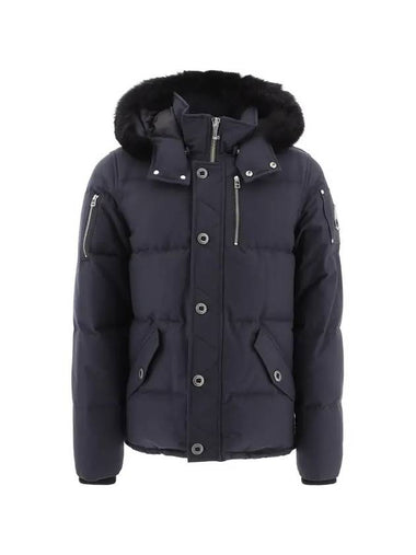 Threequarter Down Jacket Black Fox Fur Navy - MOOSE KNUCKLES - BALAAN 1