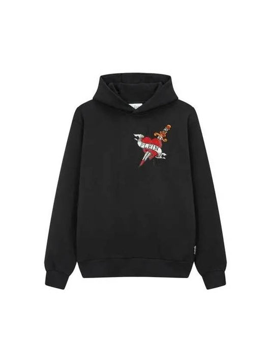 Men's Crystal Love Hooded Sweatshirt Black 271016 - PHILIPP PLEIN - BALAAN 1