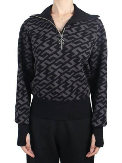 Women's Kerla Knit Zip-Up Knit Top Black - J.LINDEBERG - BALAAN 2