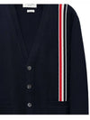 Intarsia Cotton Cardigan MKC530A - THOM BROWNE - BALAAN 3