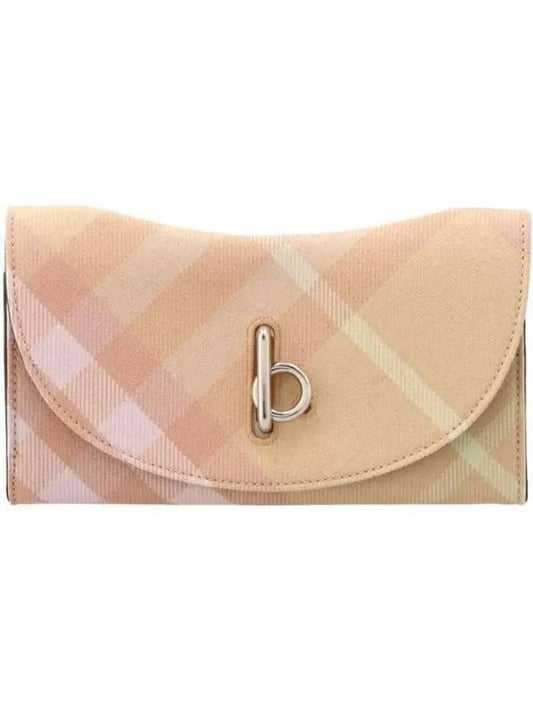 Rocking Check Medium Wallet Pink - BURBERRY - BALAAN 2