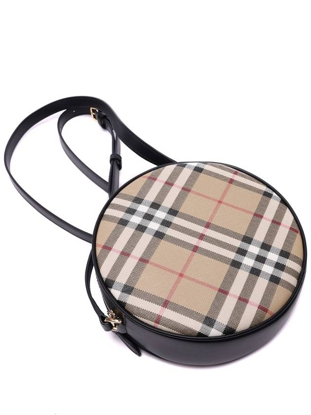 Lewis Check Pattern Round Cross Bag Beige - BURBERRY - BALAAN 6