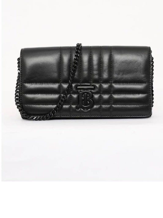 Women's Lola Detachable Strap Quilted Leather Long Wallet Black - BURBERRY - BALAAN 2