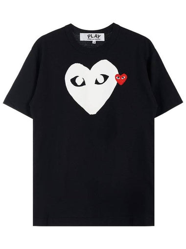 Men s Big Heart Logo T Shirt AZ P1T116 051 BLACK - COMME DES GARCONS - BALAAN 1