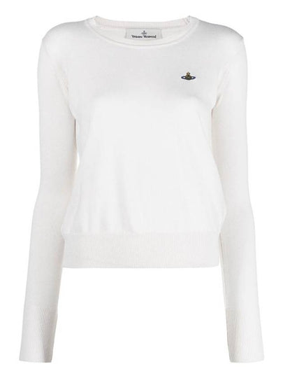 ORB Embroid Logo Knit Top Cream - VIVIENNE WESTWOOD - BALAAN 2