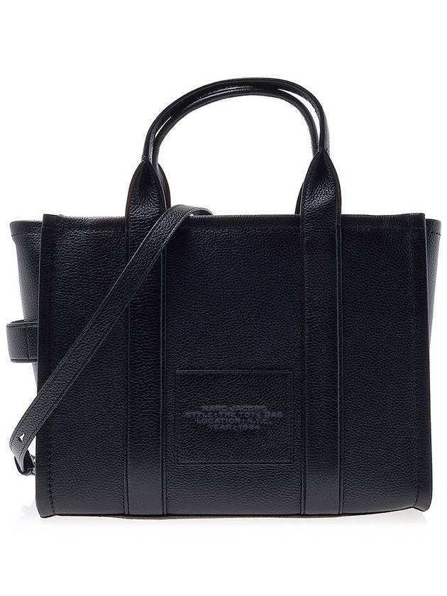 Logo Medium Leather Tote Bag Black - MARC JACOBS - BALAAN 4