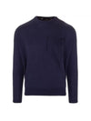 Shadow Project Pocket Crew Neck Knit Top Navy - STONE ISLAND - BALAAN 1