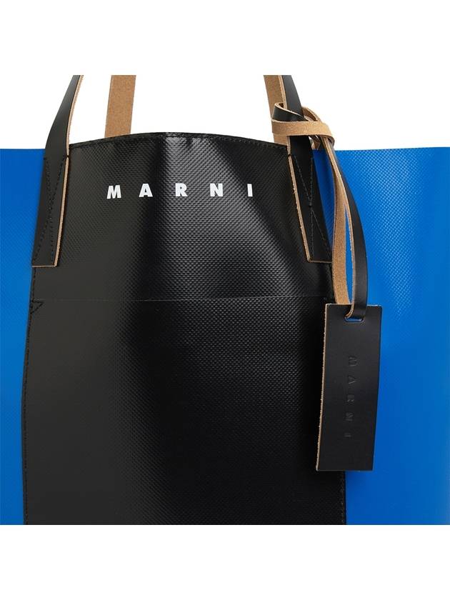 Tribeca Logo Tote Bag Blue - MARNI - BALAAN 8