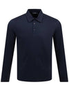 Asher Regular Fit Long Sleeve Polo Shirt Navy - J.LINDEBERG - BALAAN 2