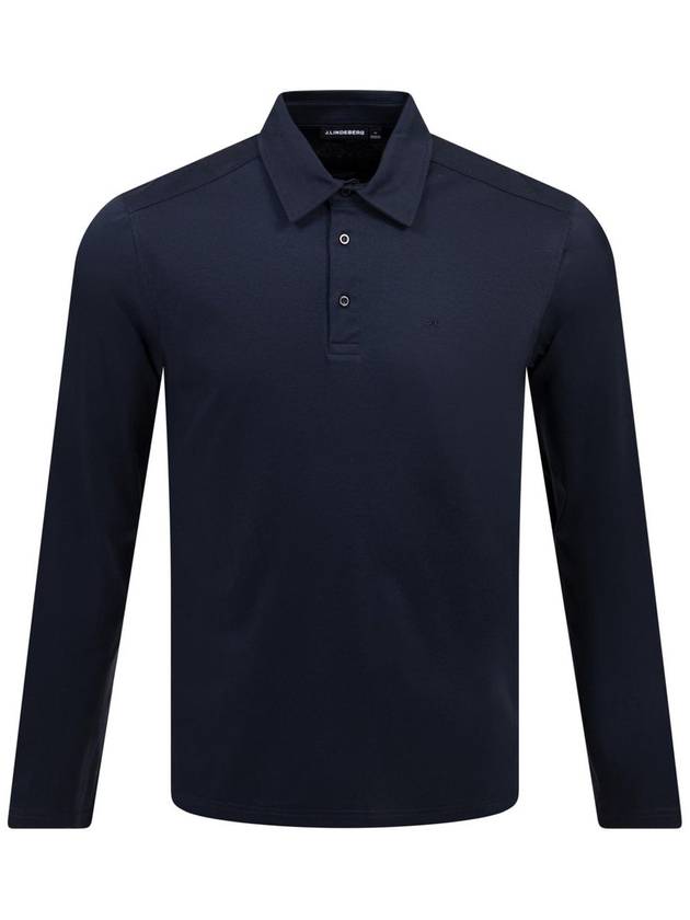 Asher Regular Fit Long Sleeve Polo Shirt Navy - J.LINDEBERG - BALAAN 2