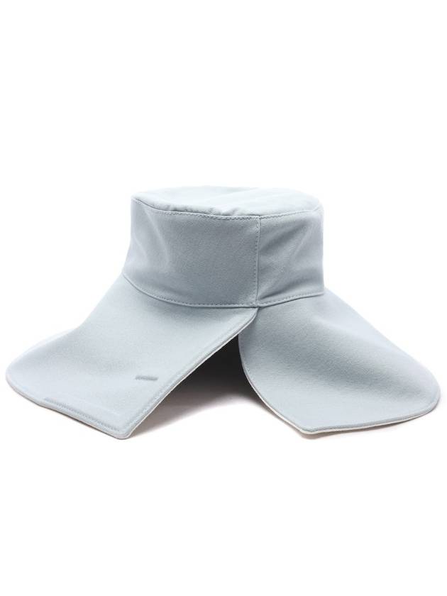 Logo Plaque Cloche Bucket Hat Light Blue - FENDI - BALAAN 6